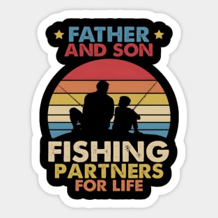 Fishing Father And Son Fishing Pners For Life Sticker